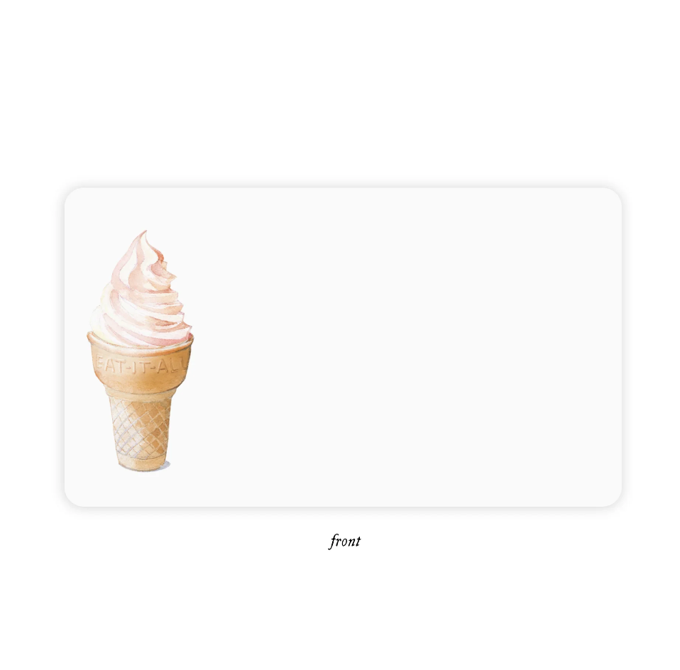 Little Notes Notecards - Ice Cream