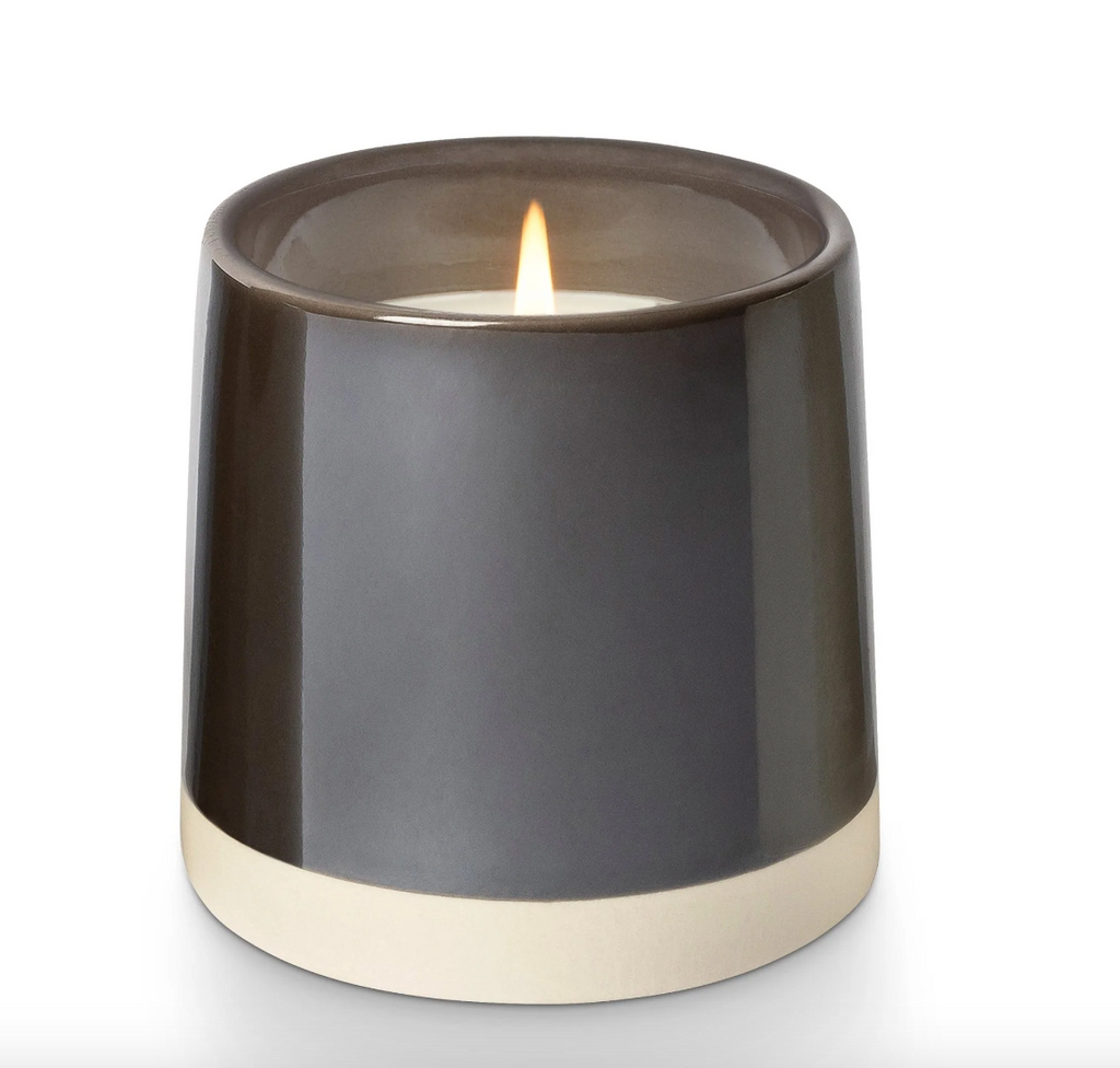 Illume Woodfire Shine Ceramic Candle