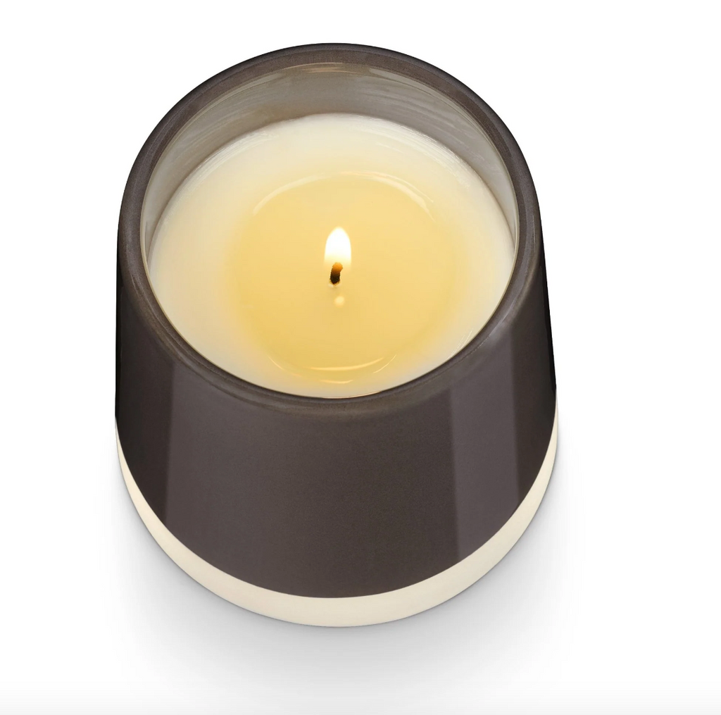 Illume Woodfire Shine Ceramic Candle