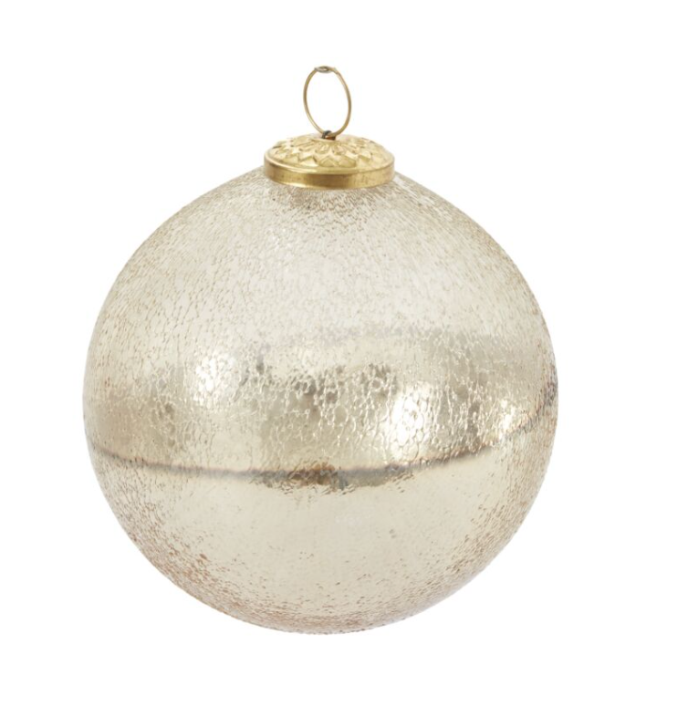 Gold Textured Glass Ornament, 3 Sizes