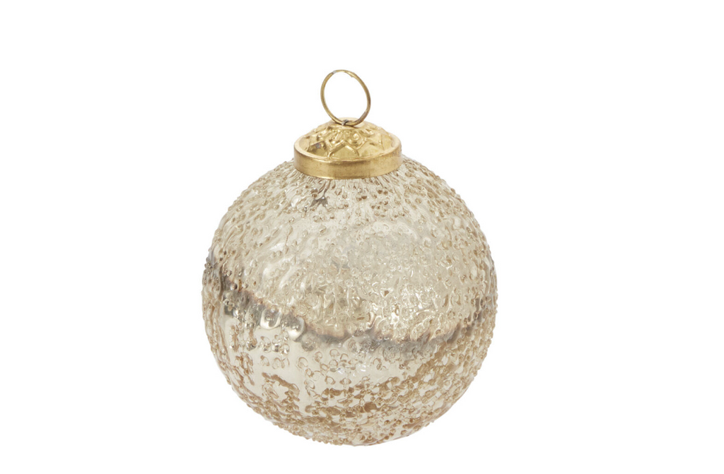 Gold Textured Glass Ornament, 3 Sizes