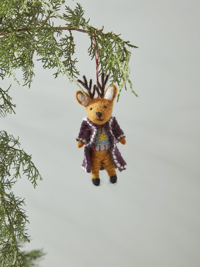 Royal Deer Wool Felt Ornament