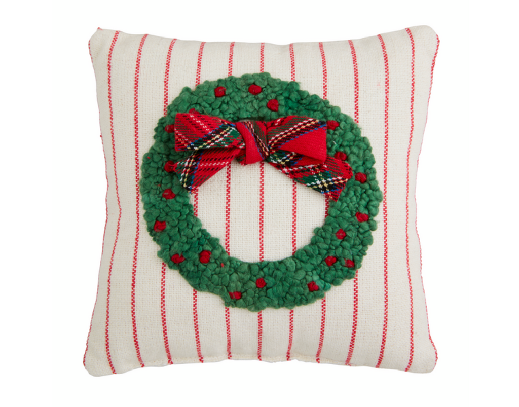 8" Mini Boucle Embroidered Pillow, 3 Styles