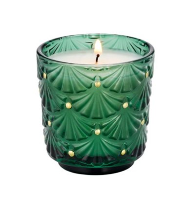 Voluspa Noble Fir Garland Boxed Pedestal Candle, 2.5 Ounces