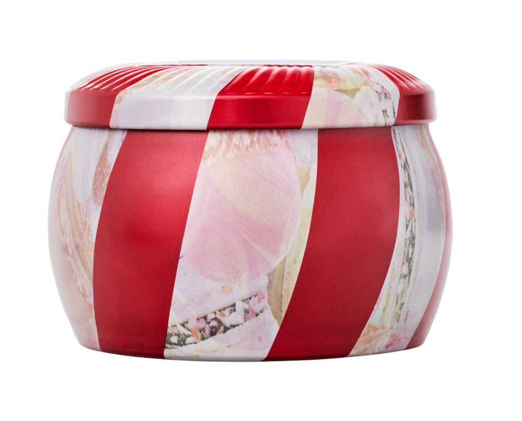 Voluspa Crushed Candy Cane Mini Tin, 4 Ounces