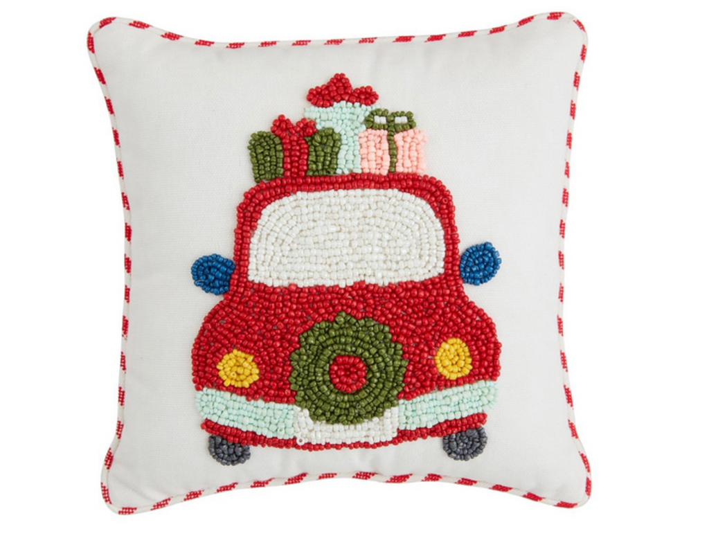 Mini Beaded Christmas Pillow, 3 Styles