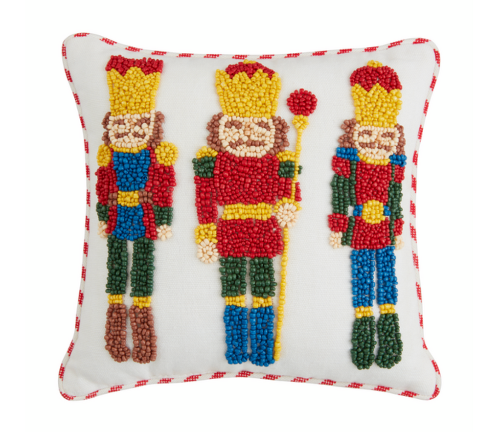 Mini Beaded Christmas Pillow, 3 Styles