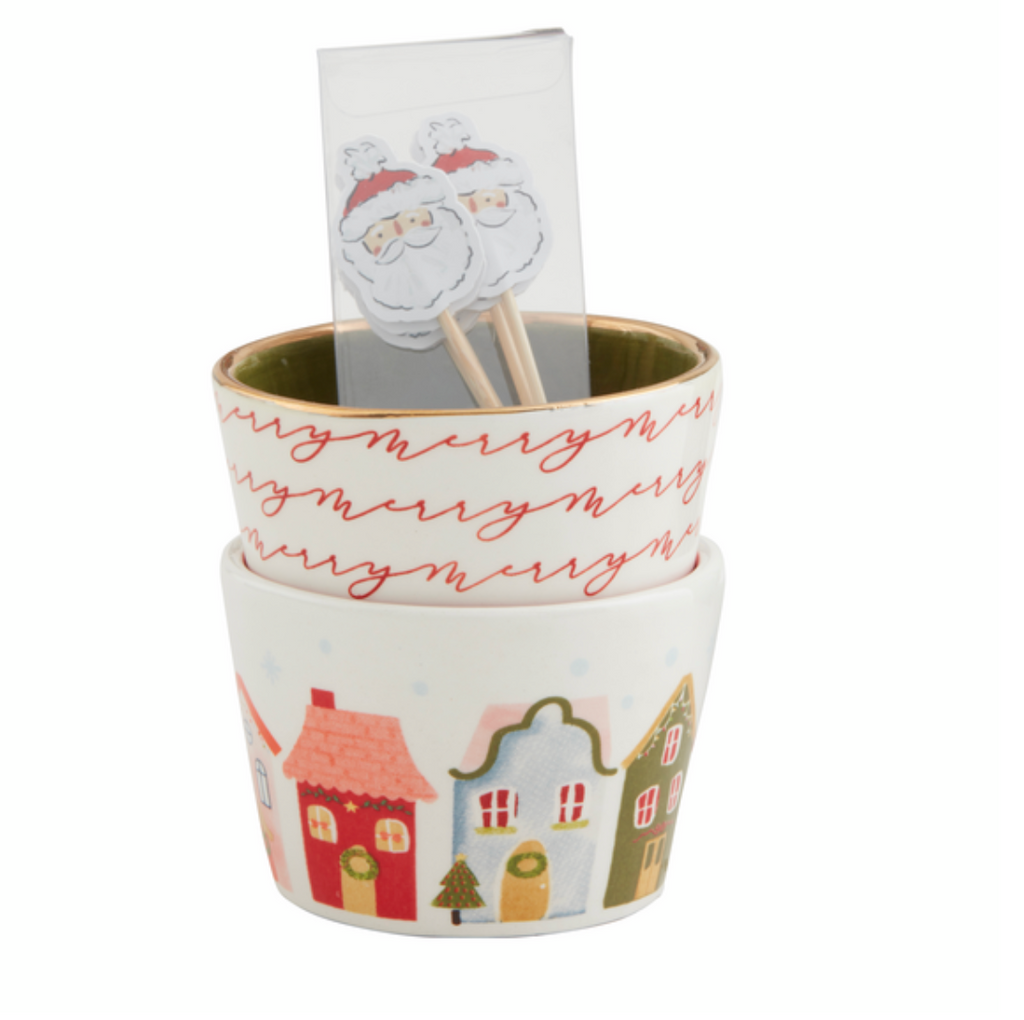 Holiday Tidbit and Toothpick Set, 3 Styles