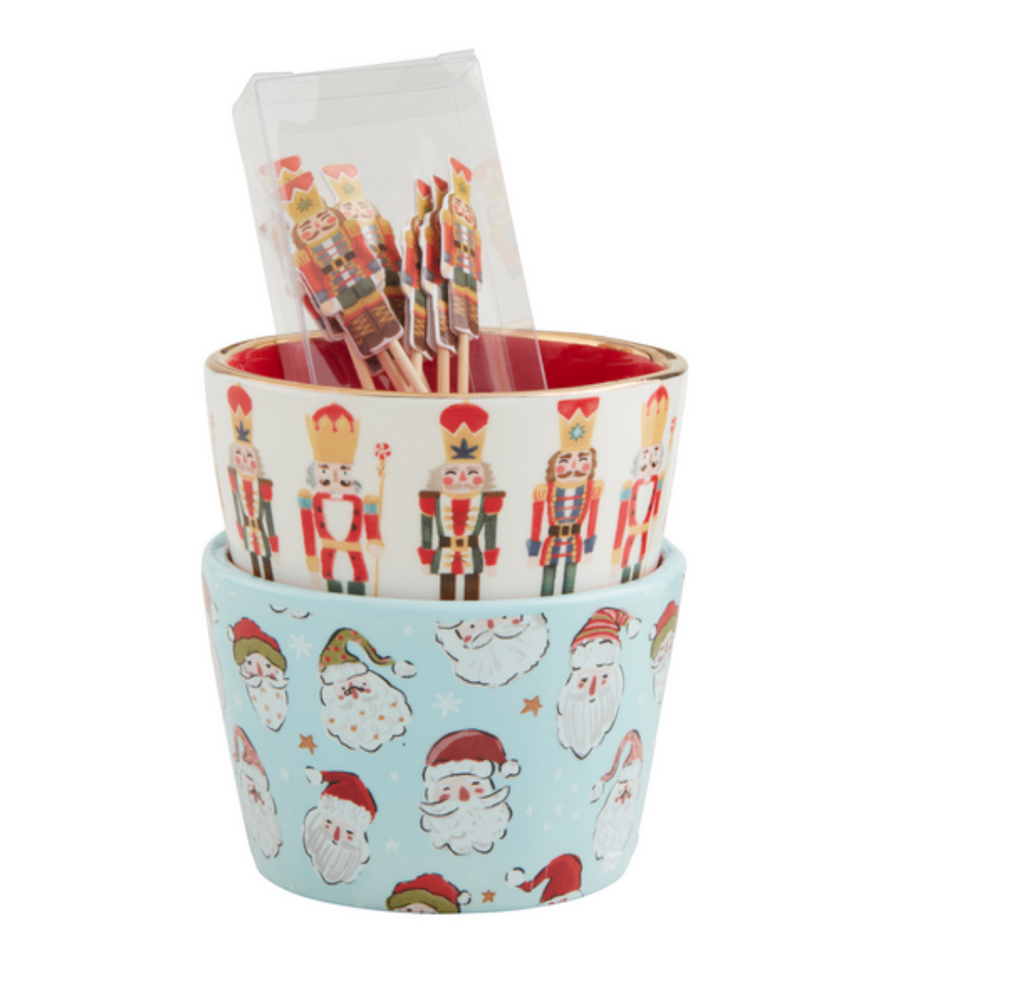 Holiday Tidbit and Toothpick Set, 3 Styles