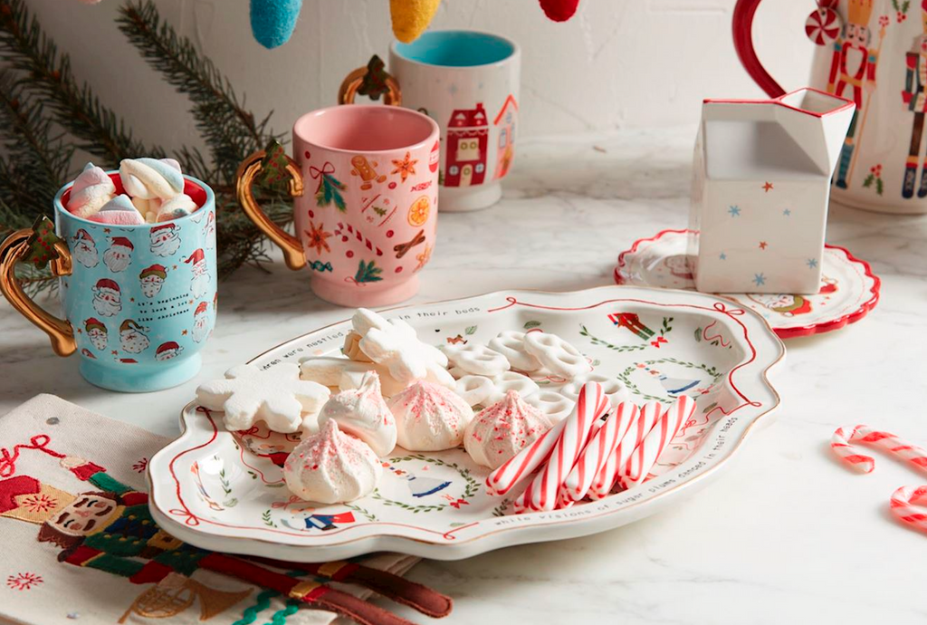 Hand-Painted Nutcracker Platter w/ Fluted Rim