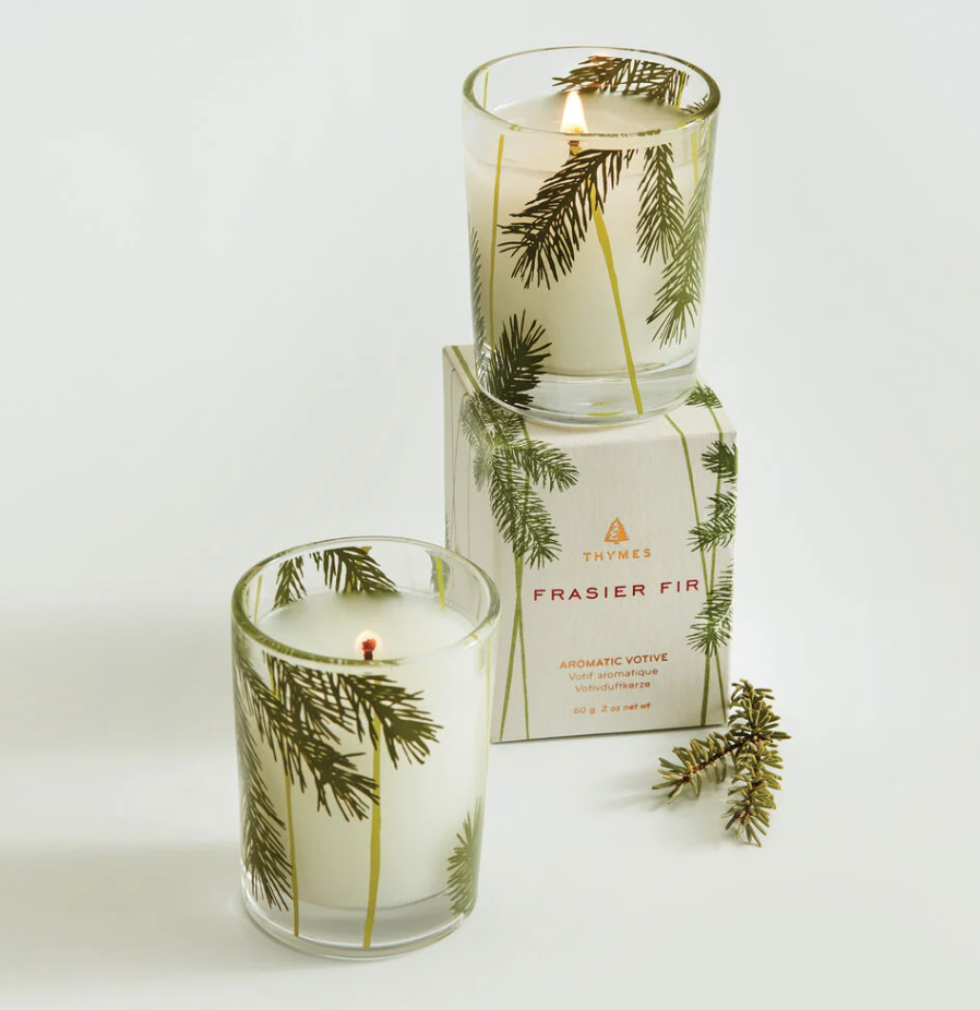 Thymes Frasier Fir Pine Needle Votive Candle, 2 Ounces