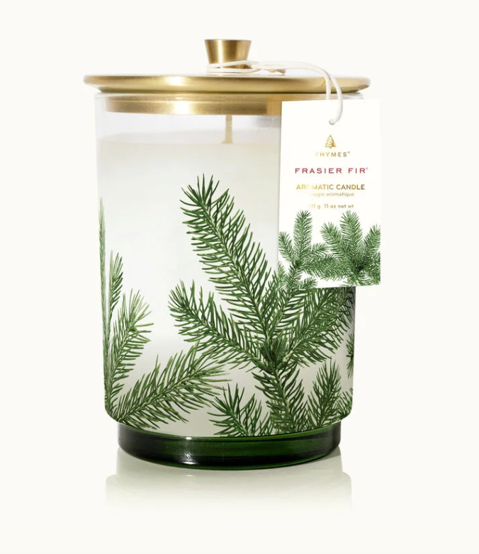 Thymes Frasier Fir Pine Needle Luminary Candle ~ Medium, 11 Ounces