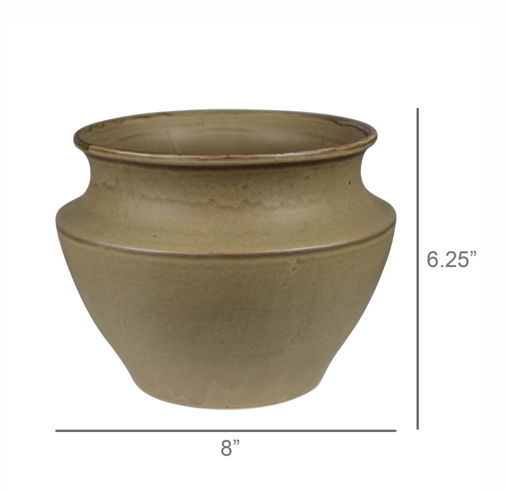 Addi Large Ceramic Pot, Putty