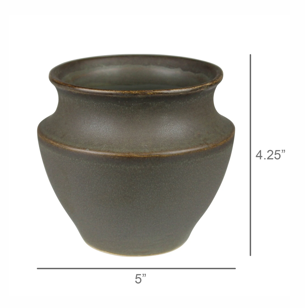 Addi Small Ceramic Pot, Green