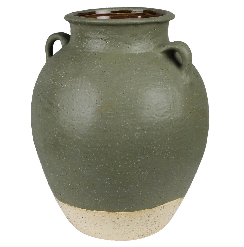 Large Umbra Pot w/ Handles, Green