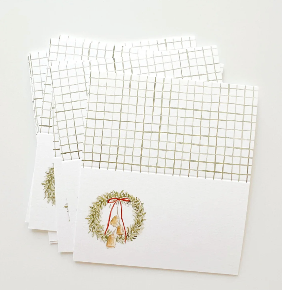 Bell Wreath Place Cards, Set of 8