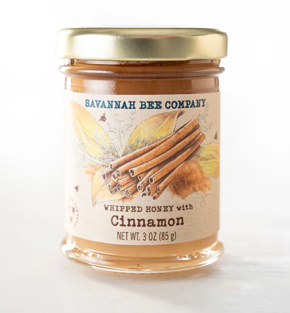 Savannah Bee Company Whipped Honey with Cinnamon, 3 Ounces