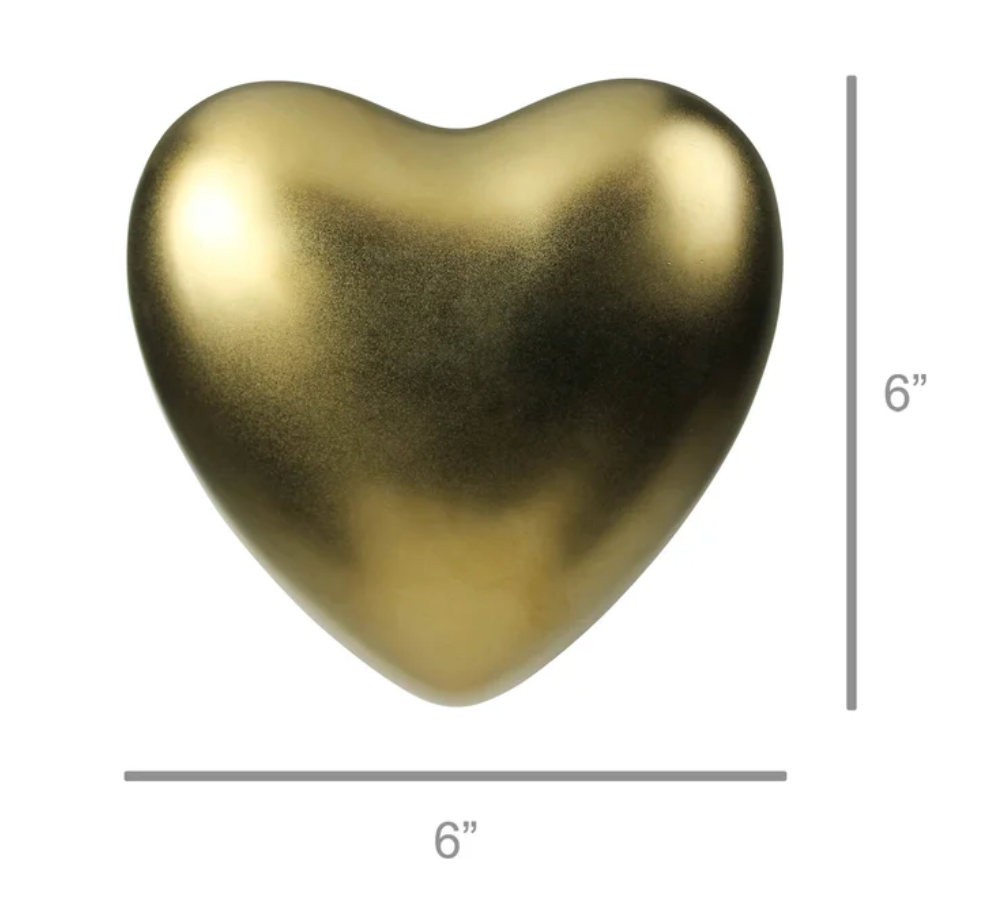 Ceramic Heart, Gold