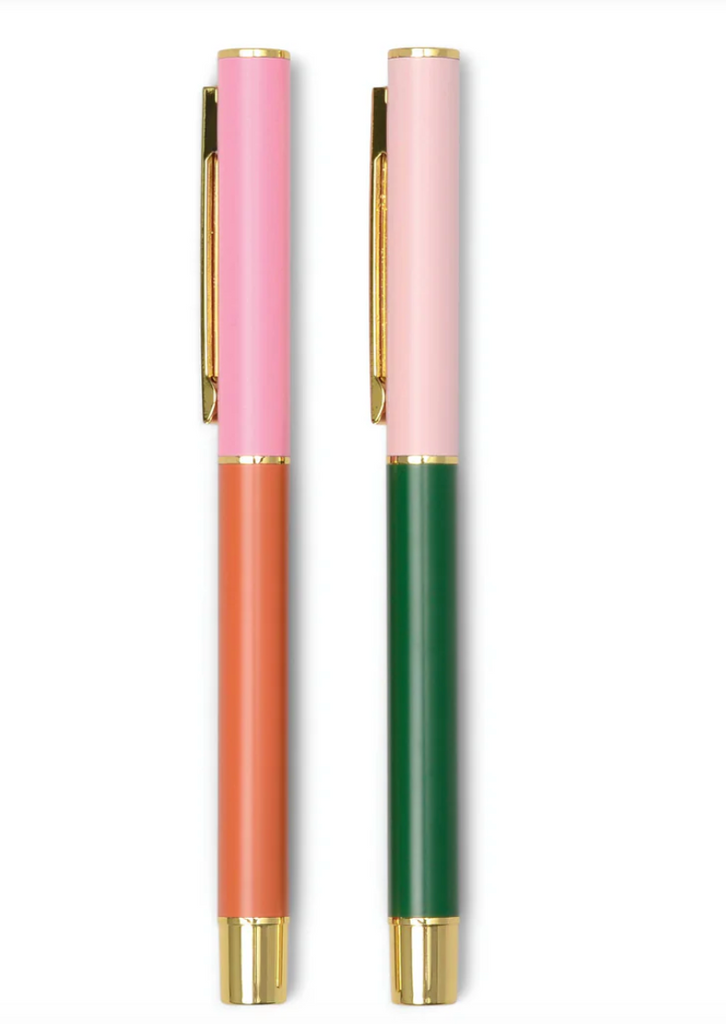 Colorblock Pens, Set of 2, 3 Styles