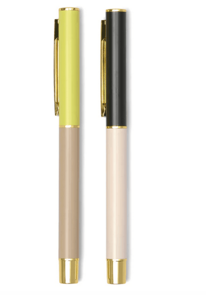 Colorblock Pens, Set of 2, 3 Styles