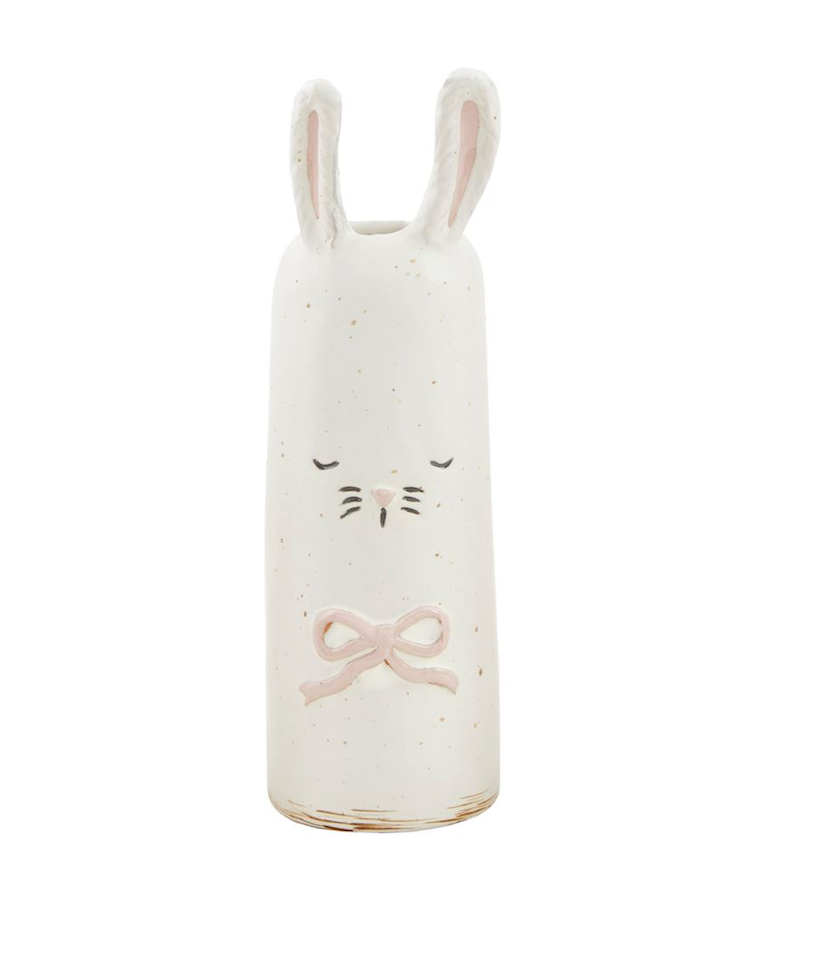 Hand Painted Stoneware Bunny Vase, 3 Styles