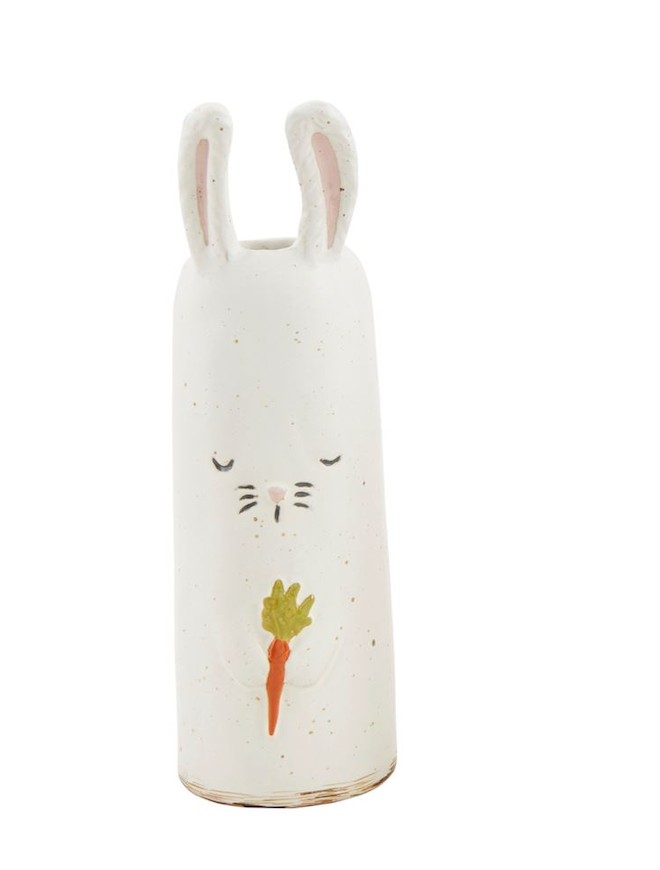 Hand Painted Stoneware Bunny Vase, 3 Styles