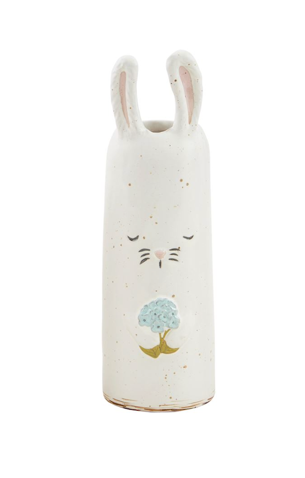 Hand Painted Stoneware Bunny Vase, 3 Styles