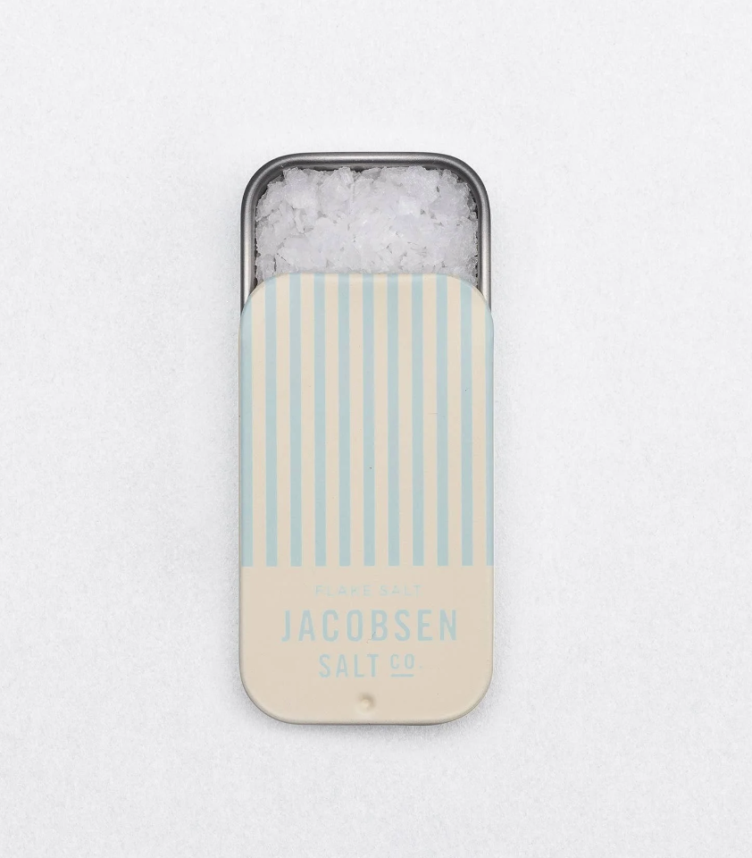 Jacobsen Salt Co. Pure Flake Sea Salt Slide Tin