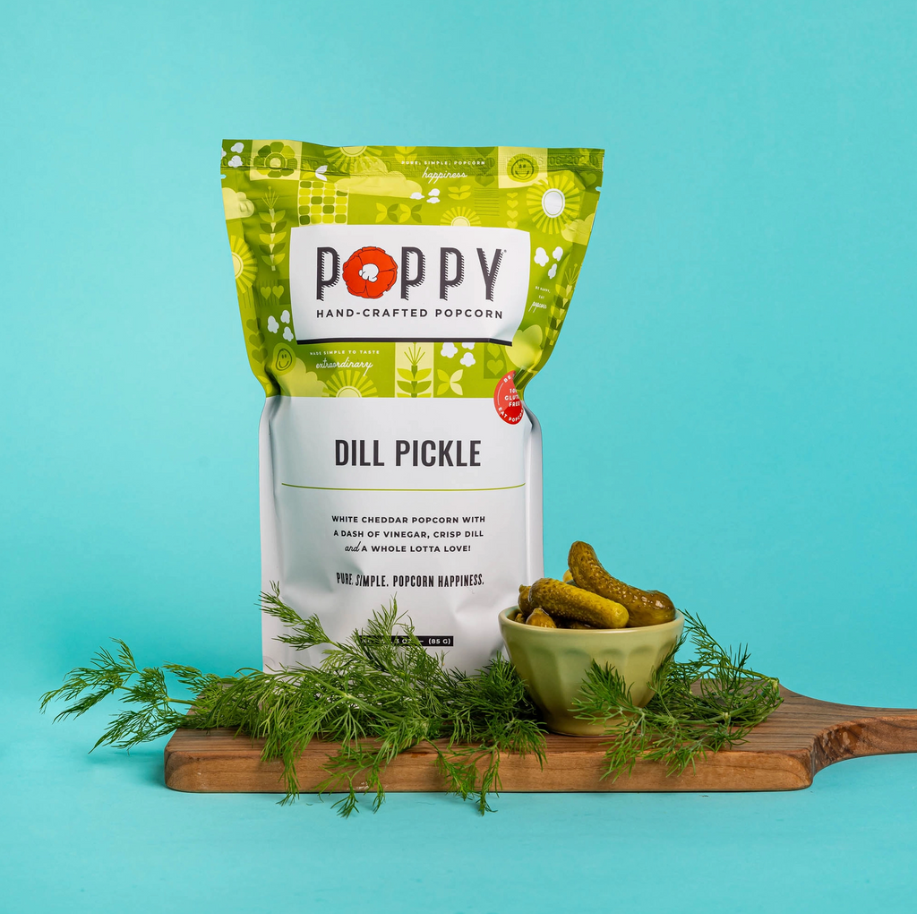 Poppy Popcorn - Dill Pickle Flavor Market Bag, 8.5 Ounces