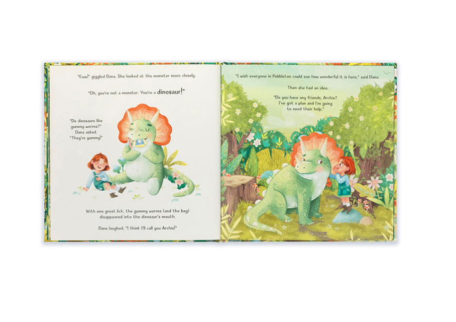 Jellycat Archie, My Dinosaur Friend Book