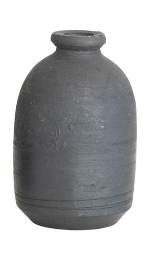 Handmade Terra-cotta Vase w/ Black Chalkboard Finish, 2 Styles