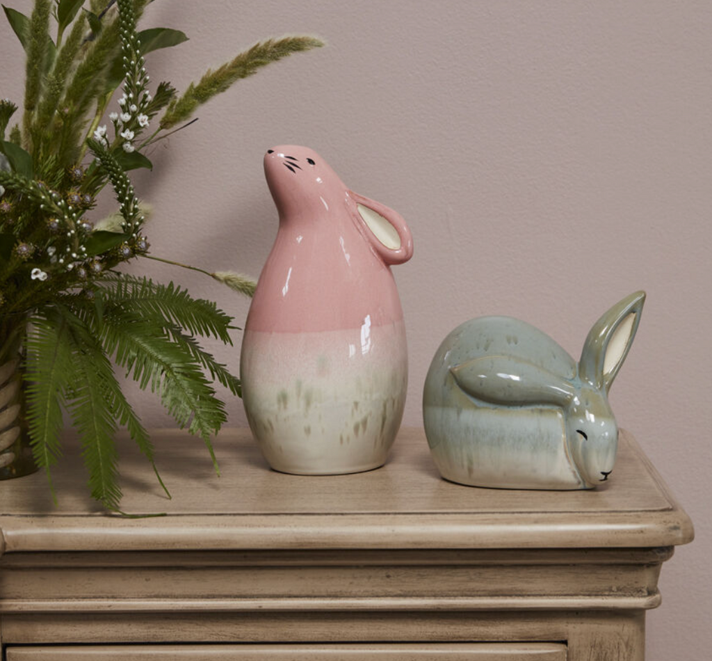 Ceramic Dewdrop Bunny, Blue