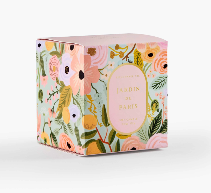 Rifle Paper Co. Jardin de Paris Boxed Candle, 9.5 Ounces