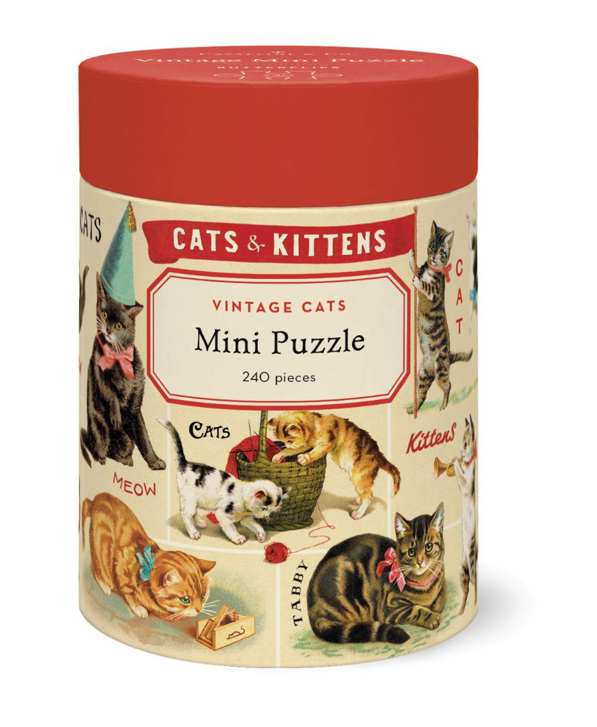 Cavallini Cats & Kittens Vintage Mini Puzzle, 240 Pieces