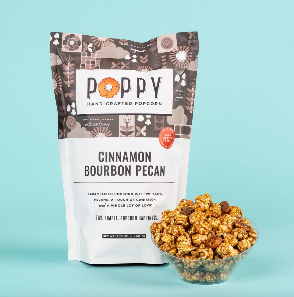 Poppy Popcorn - Cinnamon Bourbon Pecan Popcorn, 9.25 Ounces