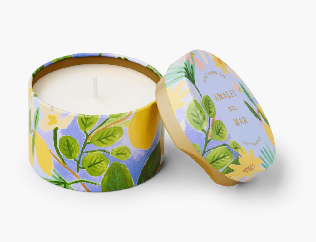 Rifle Paper Co. Amalfi Del Mar Tin Candle, 3 Ounces
