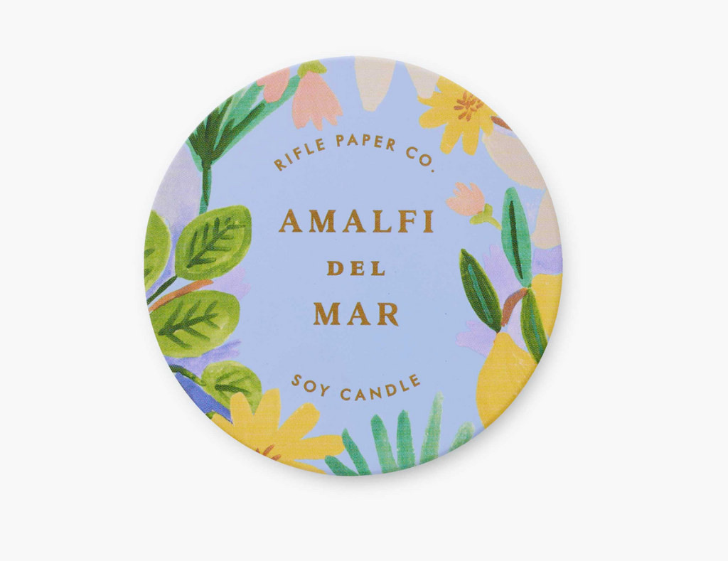 Rifle Paper Co. Amalfi Del Mar Tin Candle, 3 Ounces