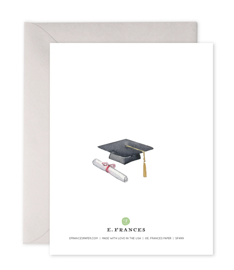 Grad Book Stack Greeting Card