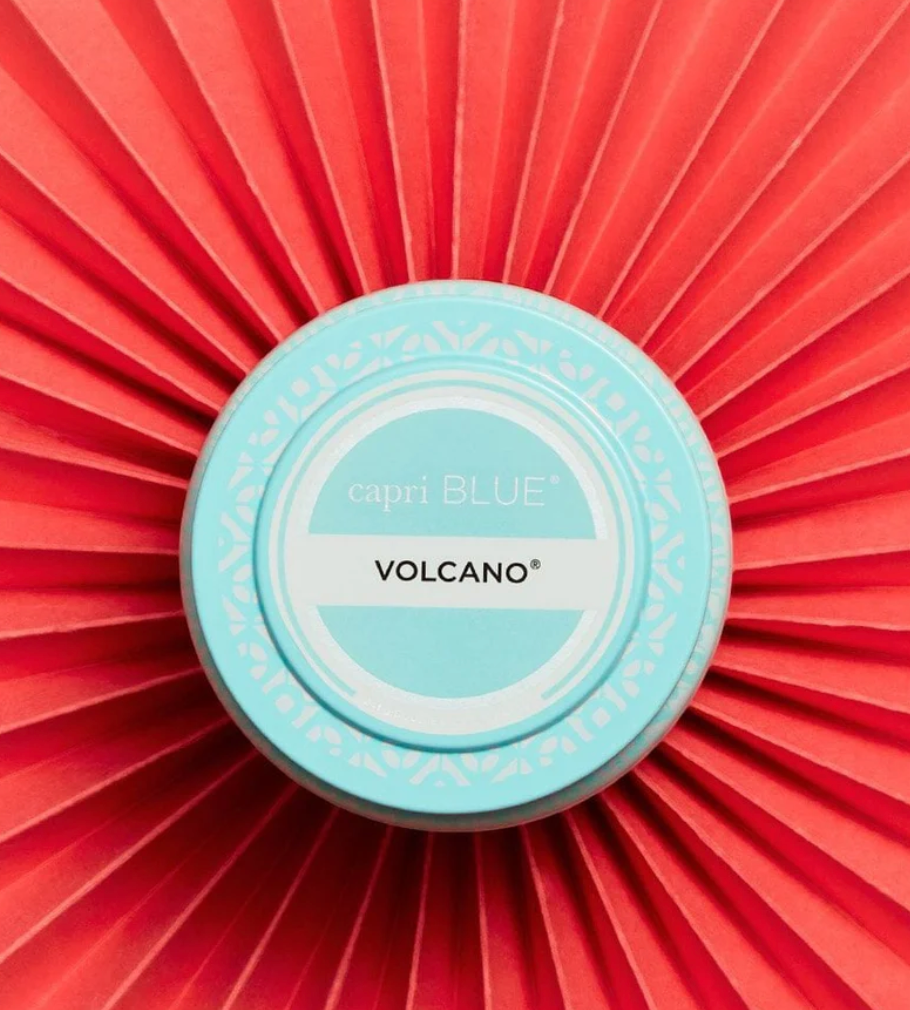 Capri Blue Volcano Aqua Printed Travel Tin Candle, 8.5 Ounces