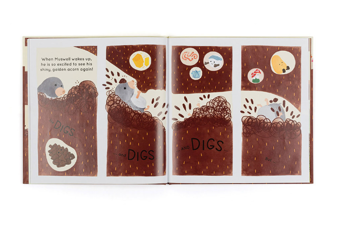 Jellycat Muswell Mole and the Buried Treasure Book
