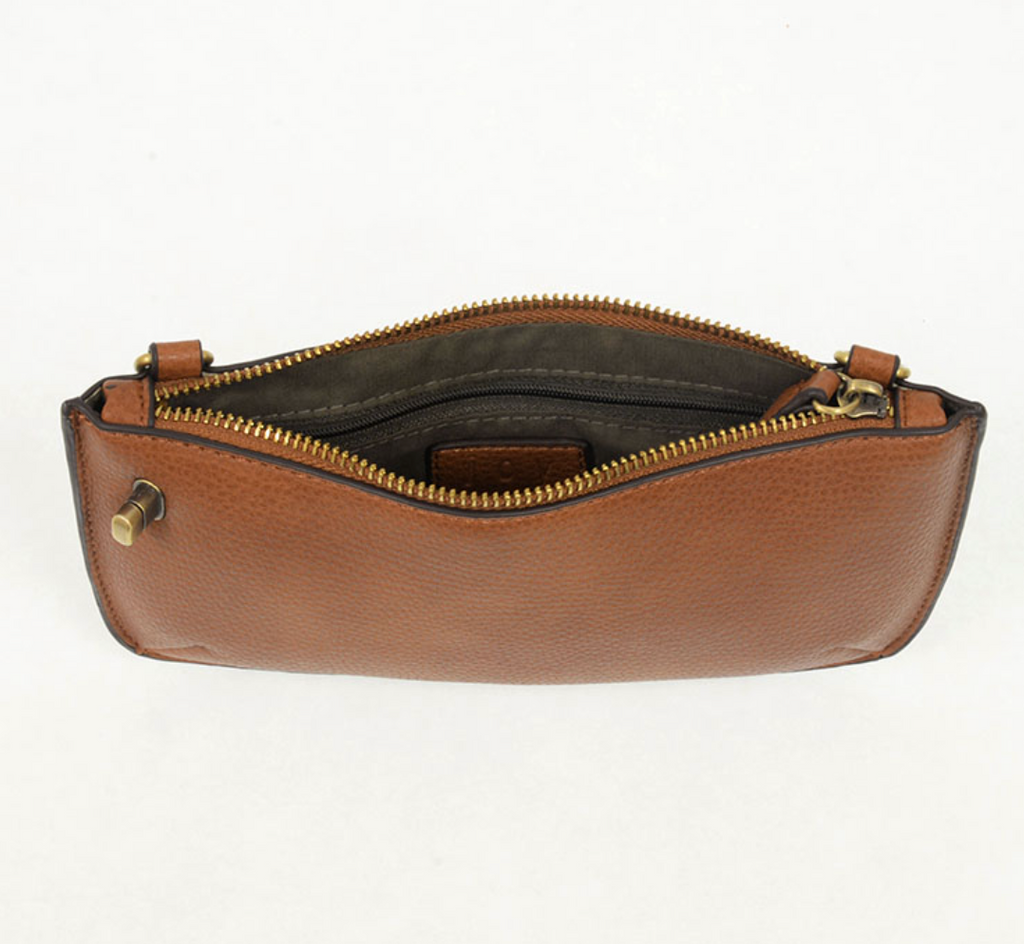 Joy Susan Mini Crossbody Wristlet Clutch ~ Cedar Brown