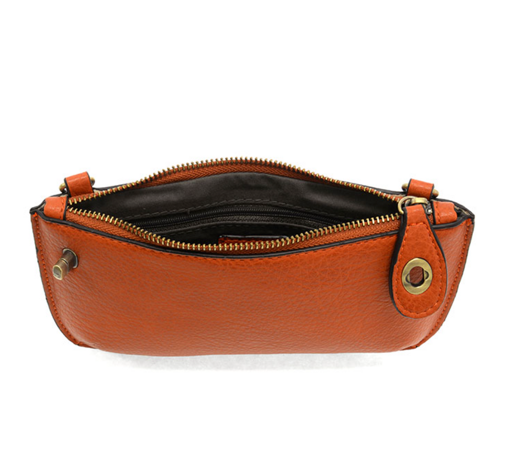 Joy Susan Mini Crossbody Wristlet Clutch ~ Burnt Orange