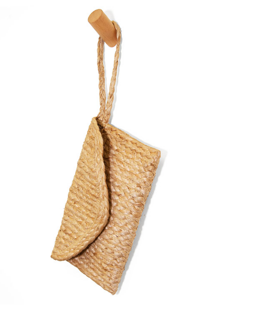 Joy Susan Portia Jute Clutch Wristlet ~ Natural