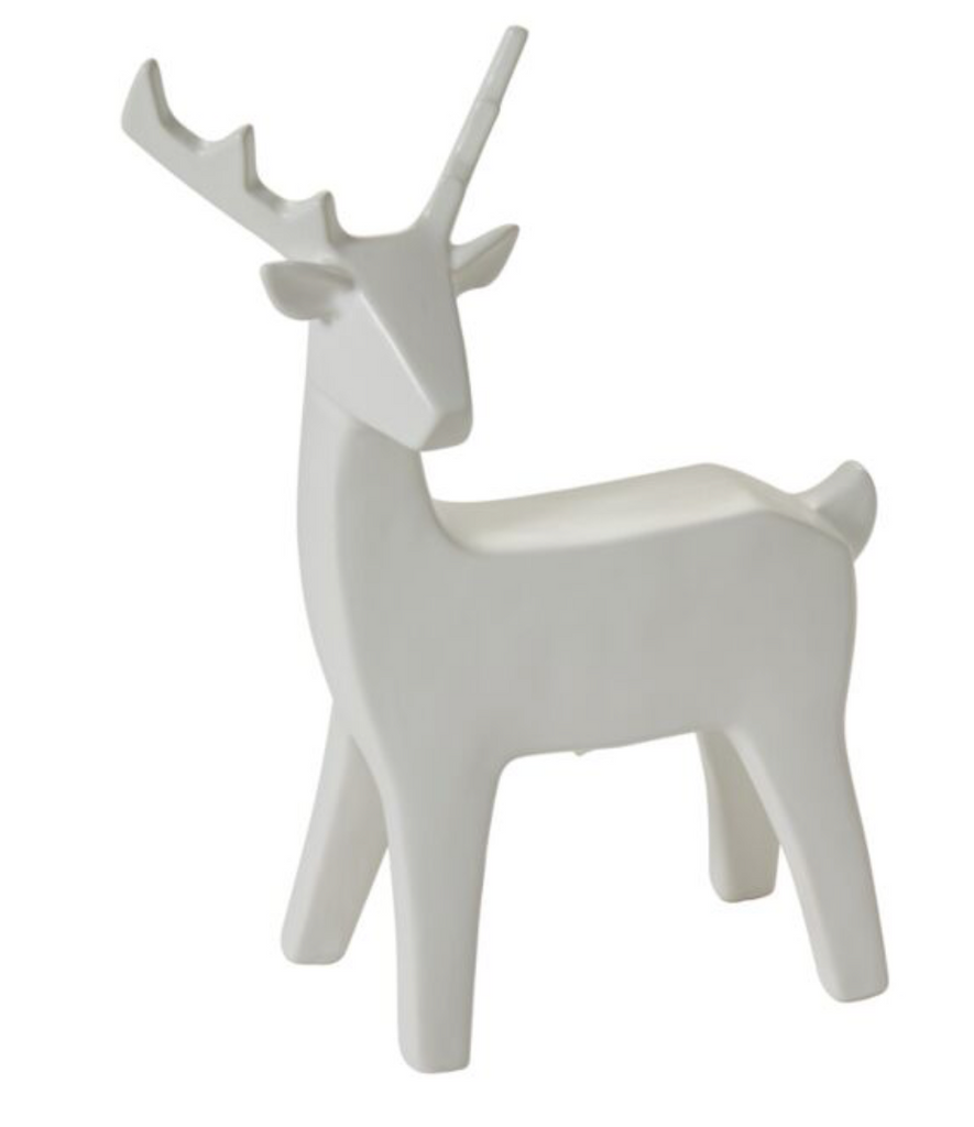 Matte Ceramic Deer Figurine, 2 Styles