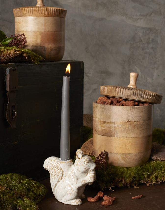 Ceramic Squirrel Candleholder
