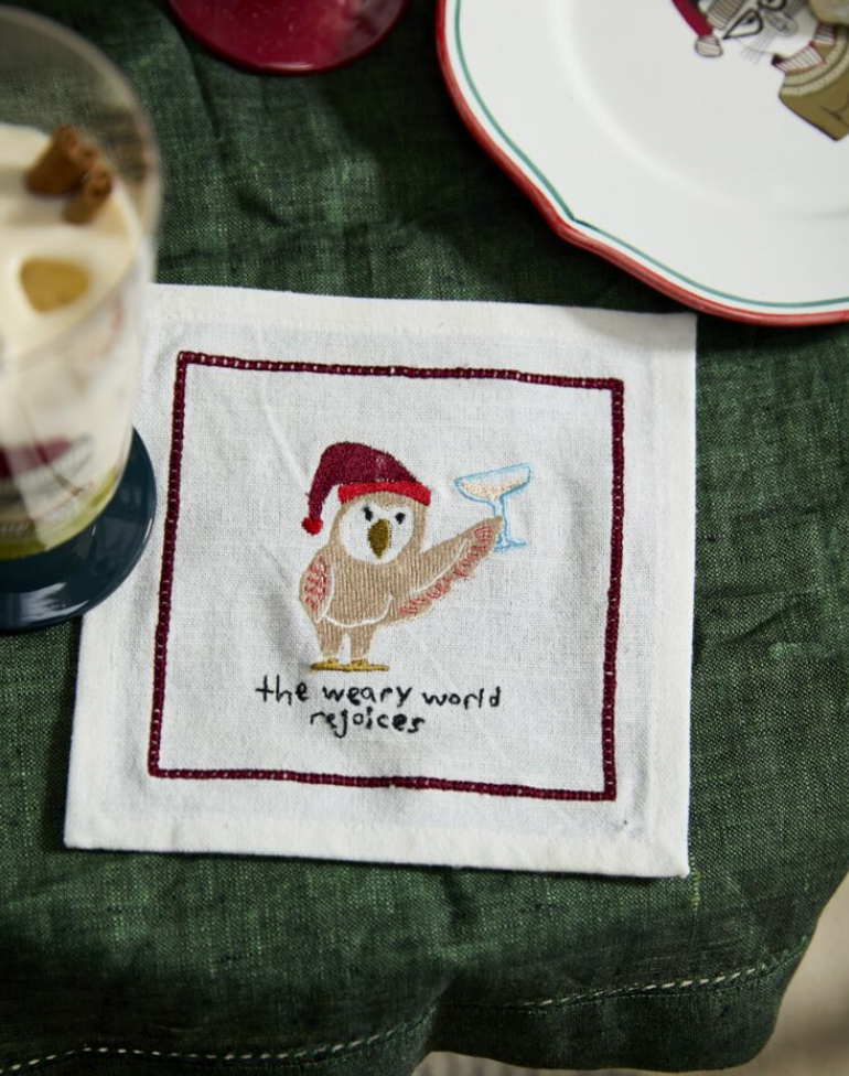 Tipsy Critters Cocktail Napkins, Set of 4, 4 Styles