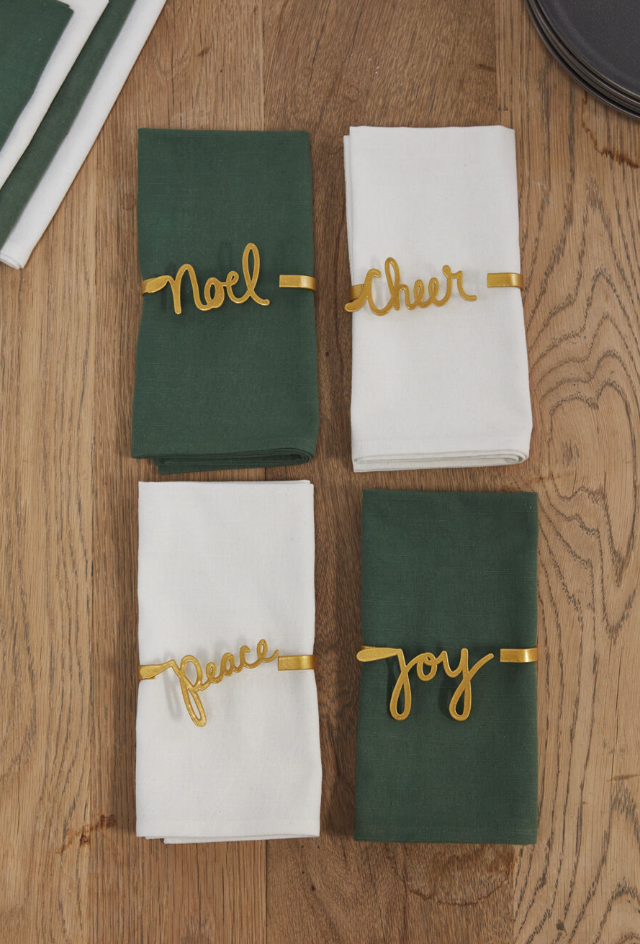 Gold Christmas Napkin Holder, 4 Styles