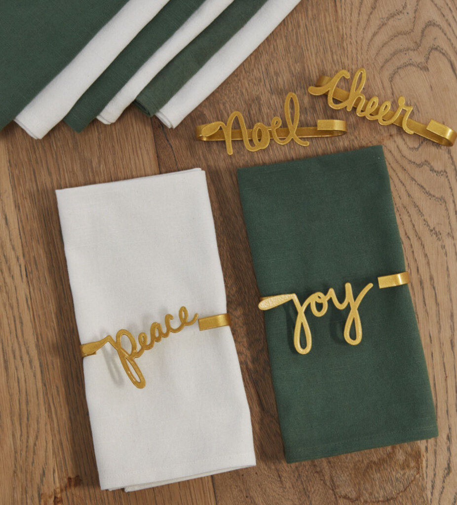 Gold Christmas Napkin Holder, 4 Styles