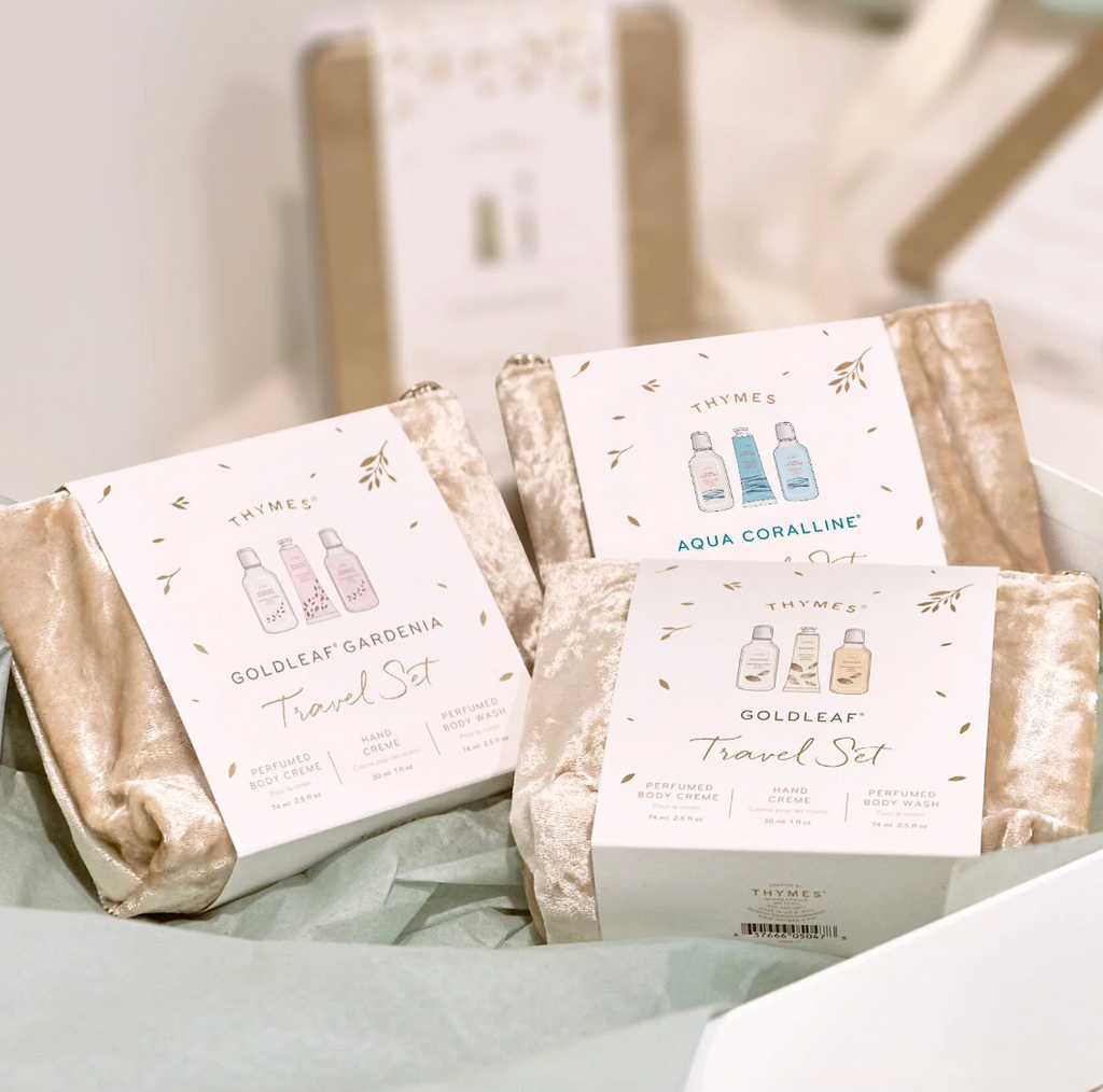Thymes Aqua Coralline Travel Set with Beauty Bag