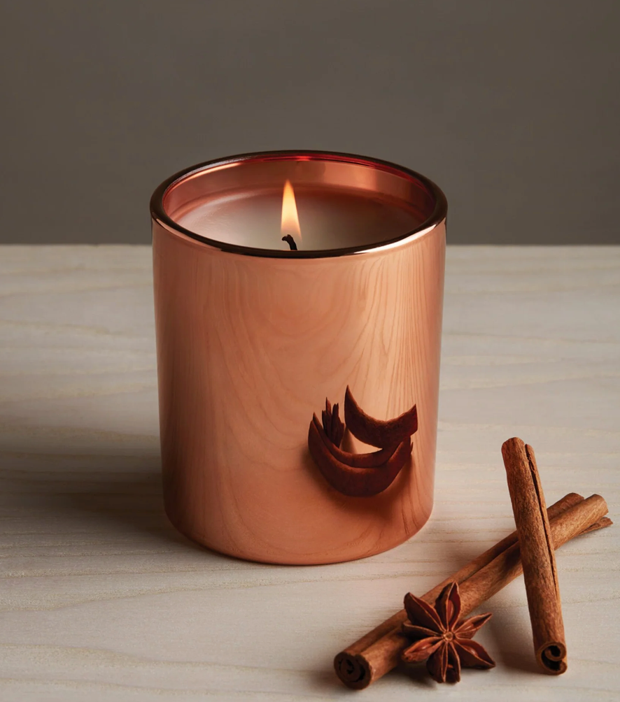 Thymes Simmered Cider Boxed Poured Candle, 6.5 Ounces